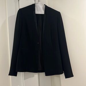 Elie Tahari Leather Detail Blazer